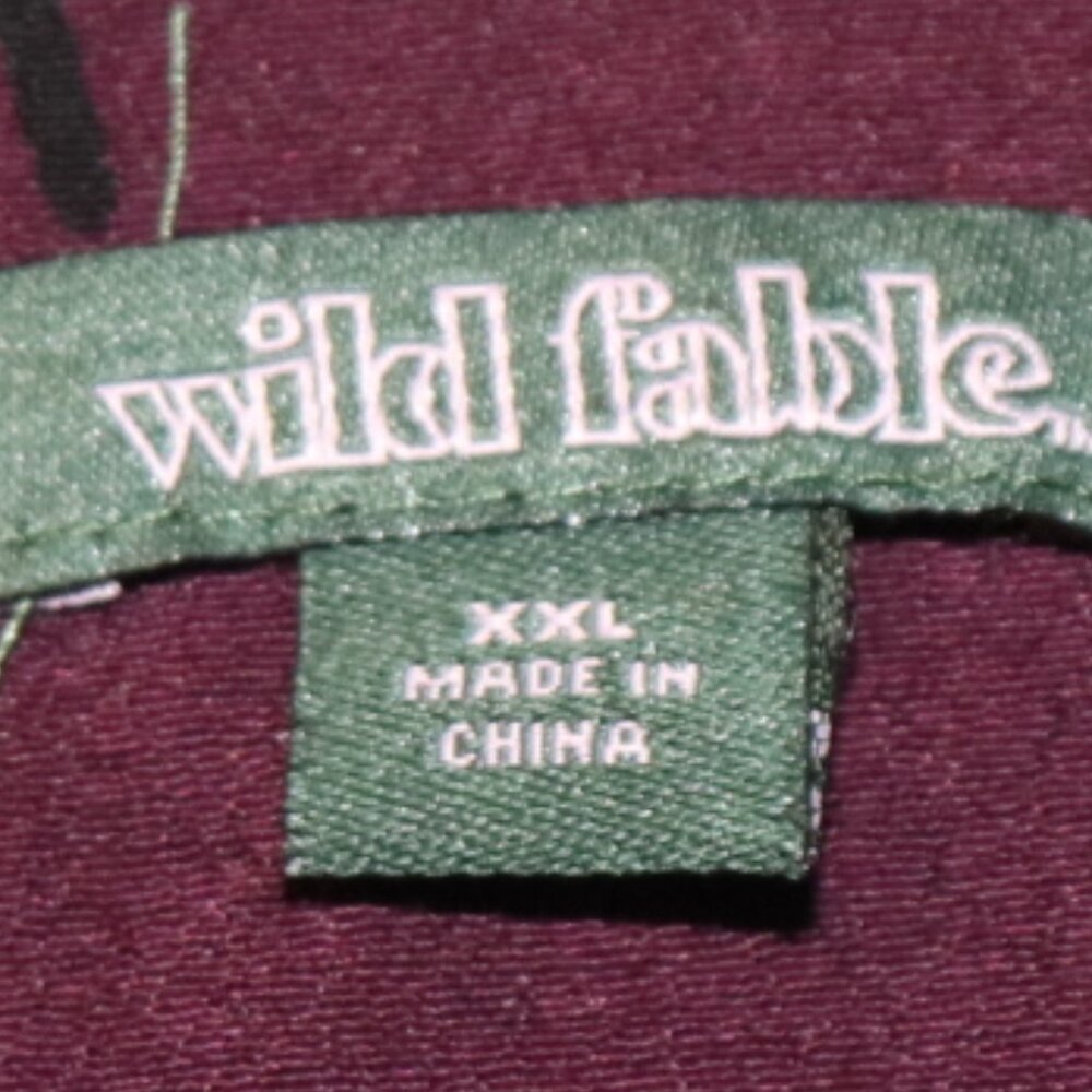 💜 Wild Fable Romper · Size XXL · Dark Purple Floral · 3/4 Sleeves · Has Pockets - Picture 4 of 6